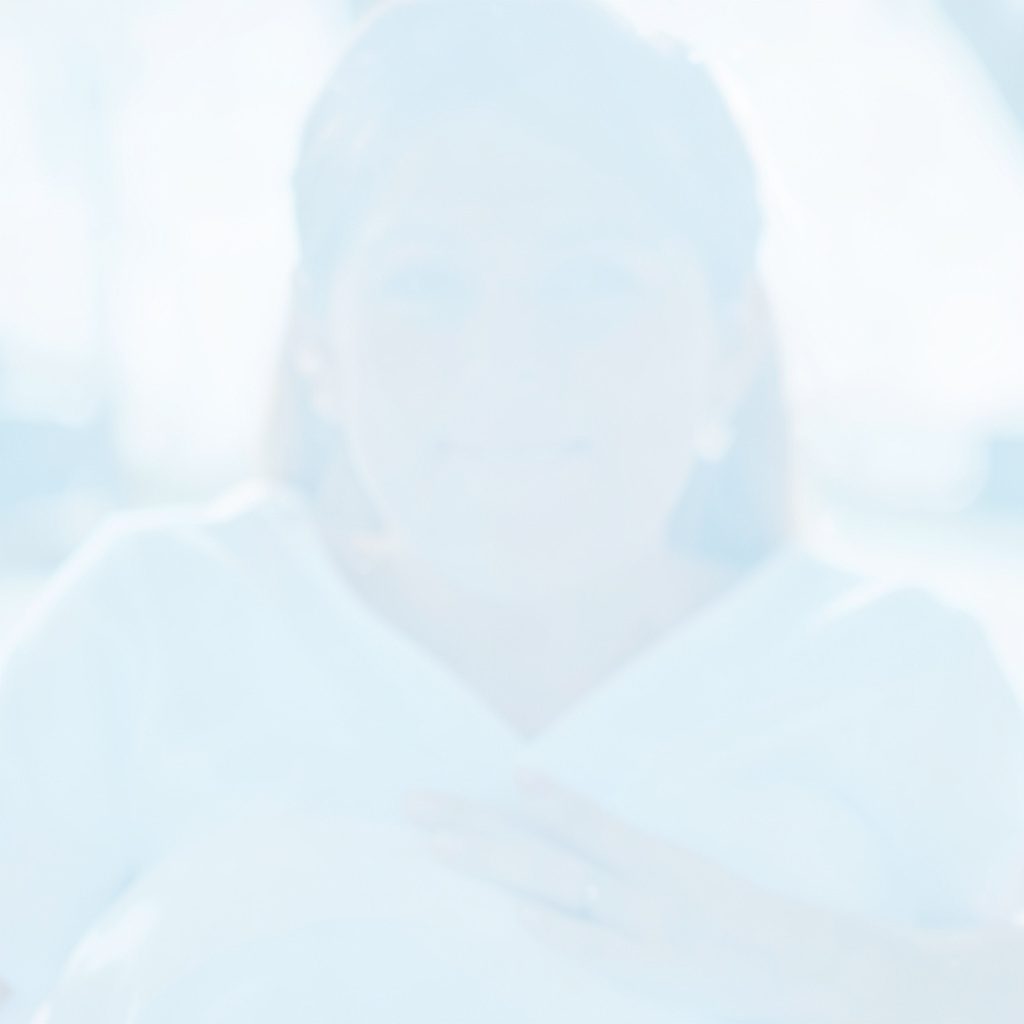 Bright, airy clinical illustration in soft teal and white tones representing surrogacy and donor fertility care
