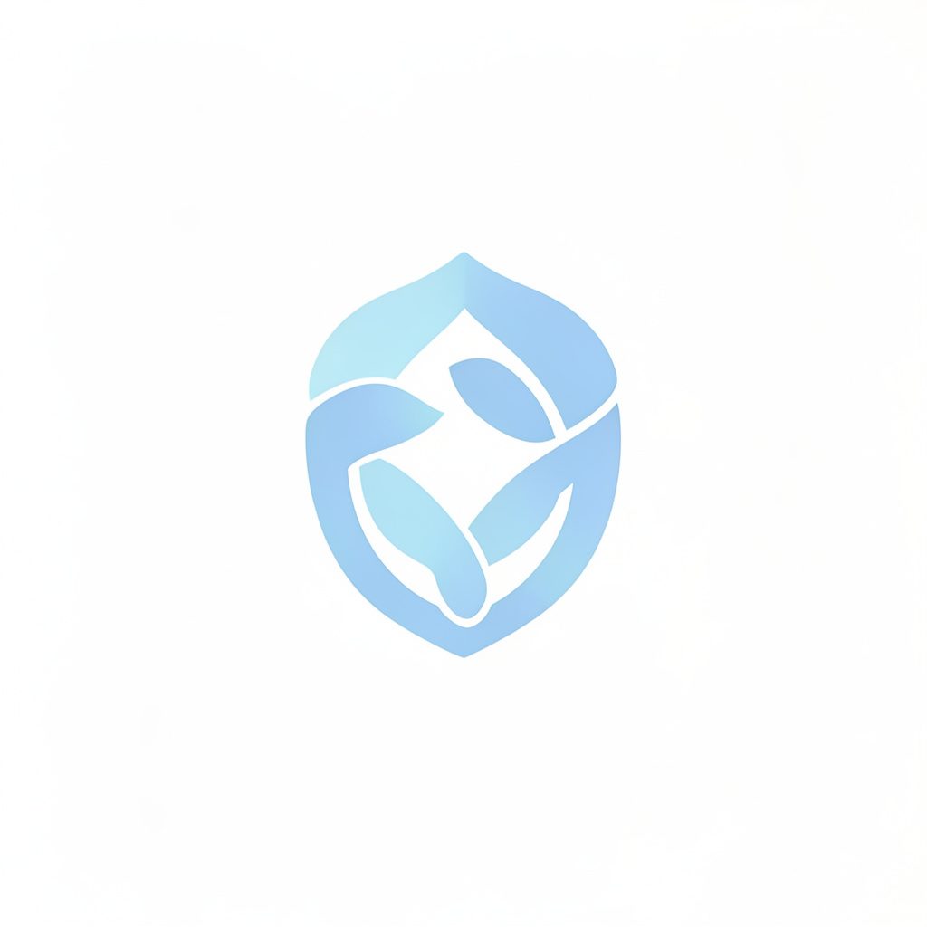 Circular teal and navy emblem logo for Indo Nippon IVF